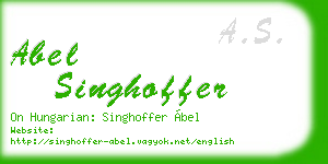 abel singhoffer business card