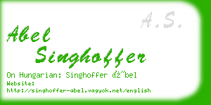 abel singhoffer business card